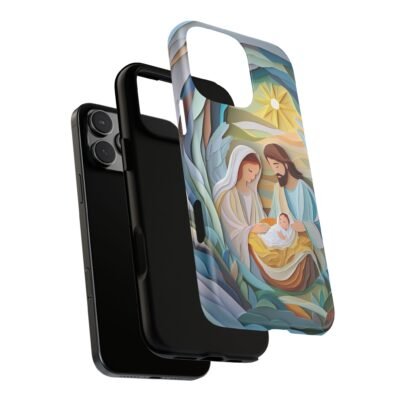 Nativity Phone Case Christian Phone Case Paper Cut 3D Effect Christmas Phone Casing iPhone Samsung Galaxy Google Pixel Faith Phone Cover