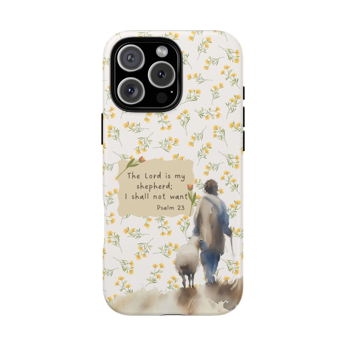 Christian Verse Phone Case The Lord is my Shepherd Psalm 23 Phone Case iPhone 16 15 14 13 12 Pro Max Samsung S24 S23 S22 S21 Plus Ultra