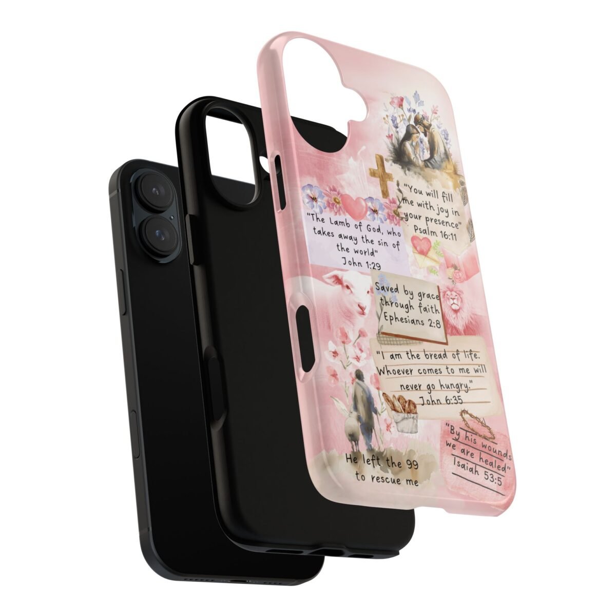 Christian Bible Verse Phone Case Christian Collage Phone Case Faith Phone Casing iPhone Samsung Galaxy Google Pixel iPhone 16 Phone Cover