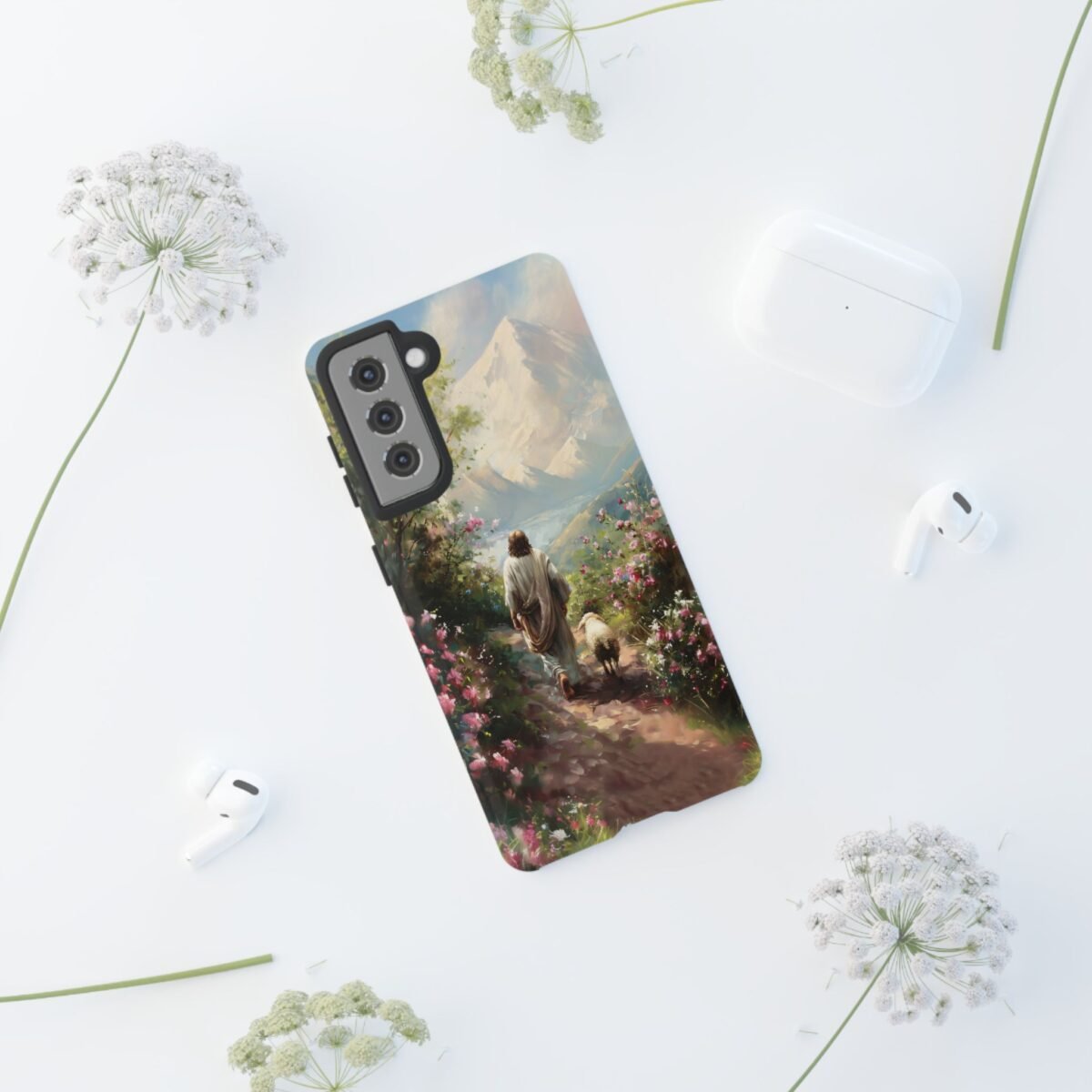 Christian Phone Case Jesus Leaves the 99 Jesus and the Sheep Phone Case Faith Phone Casing iPhone Samsung Galaxy Google Pixel iPhone 16 Case