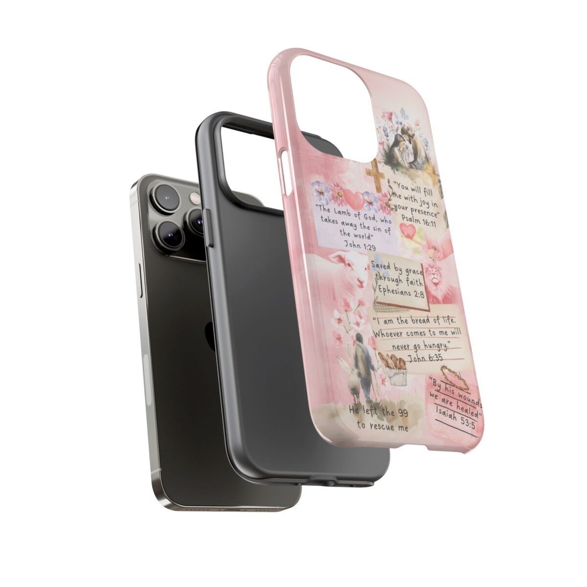 Christian Bible Verse Phone Case Christian Collage Phone Case Faith Phone Casing iPhone Samsung Galaxy Google Pixel iPhone 16 Phone Cover