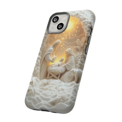 Nativity Phone Case Christian Phone Case 3D Effect Christmas Phone Casing iPhone Samsung Galaxy Google Pixel Faith Jesus Mary Joseph Case