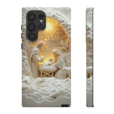 Nativity Phone Case Christian Phone Case 3D Effect Christmas Phone Casing iPhone Samsung Galaxy Google Pixel Faith Jesus Mary Joseph Case