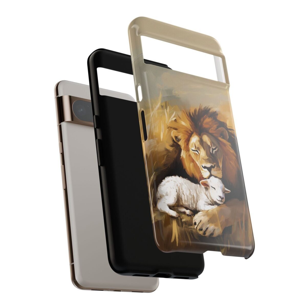 Lion and the Lamb Christian Phone Case iPhone Samsung Galaxy Google Pixel Faith in Jesus God Phone Cover Christian Inspired Gift Phone Case