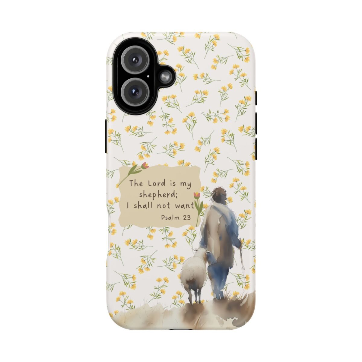 Christian Verse Phone Case The Lord is my Shepherd Psalm 23 Phone Case iPhone 16 15 14 13 12 Pro Max Samsung S24 S23 S22 S21 Plus Ultra