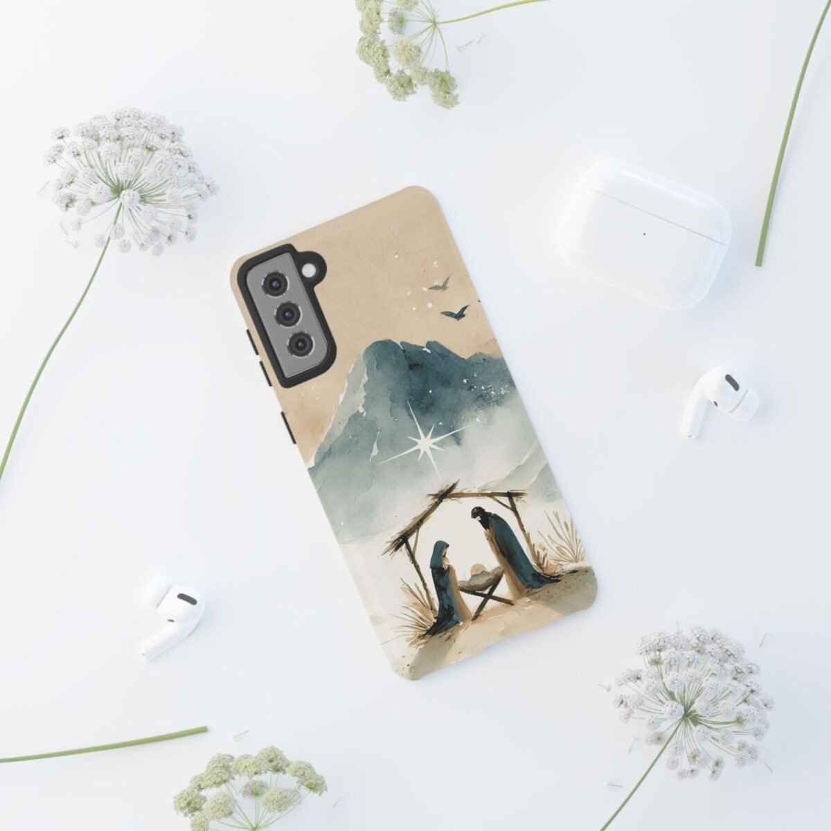 Nativity Phone Case Christian Phone Case Christmas Phone Casing iPhone Samsung Galaxy Google Pixel Phone Cover Faith Jesus Mary and Joseph
