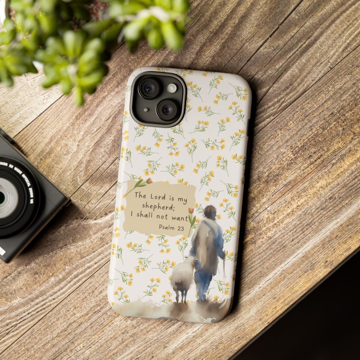 Christian Verse Phone Case The Lord is my Shepherd Psalm 23 Phone Case iPhone 16 15 14 13 12 Pro Max Samsung S24 S23 S22 S21 Plus Ultra