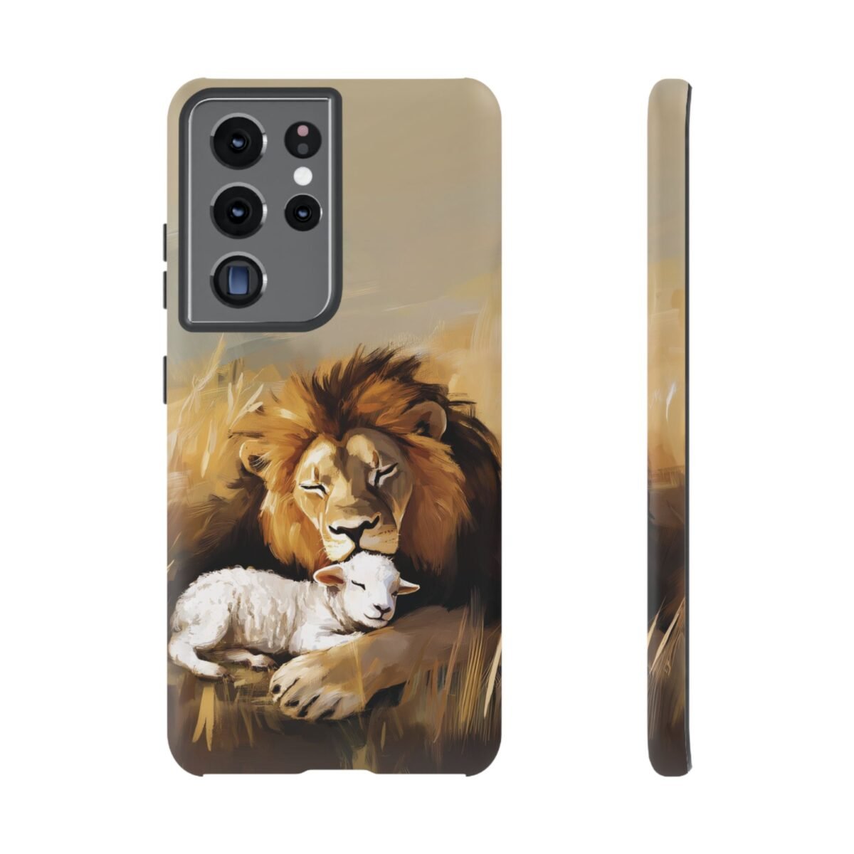 Copy of Lion and the Lamb Christian Phone Case iPhone Samsung Galaxy Google Pixel Faith in Jesus God Phone Cover Christian Inspired Gift Phone Case