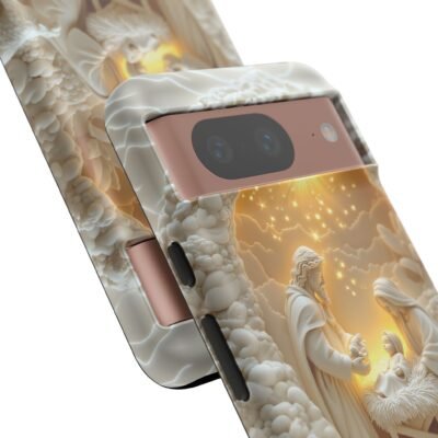 Nativity Phone Case Christian Phone Case 3D Effect Christmas Phone Casing iPhone Samsung Galaxy Google Pixel Faith Jesus Mary Joseph Case