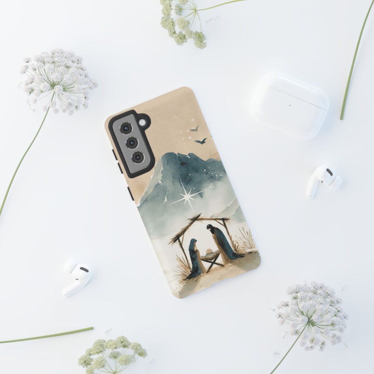 Nativity Phone Case Christian Phone Case Christmas Phone Casing iPhone Samsung Galaxy Google Pixel Phone Cover Faith Jesus Mary and Joseph