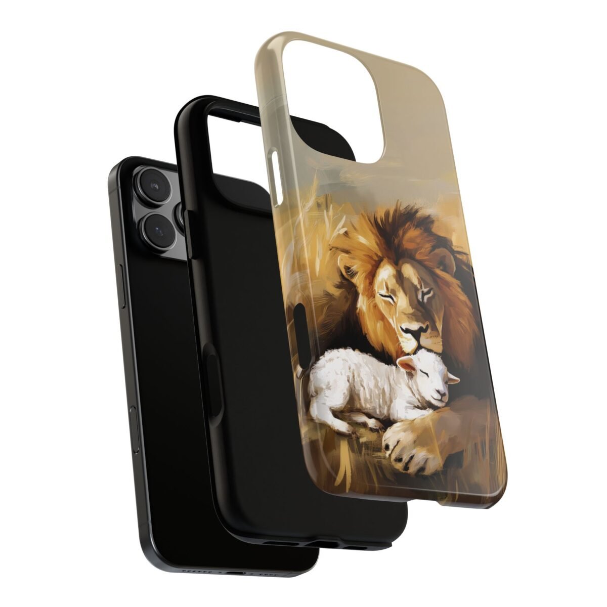 Lion and the Lamb Christian Phone Case iPhone Samsung Galaxy Google Pixel Faith in Jesus God Phone Cover Christian Inspired Gift Phone Case