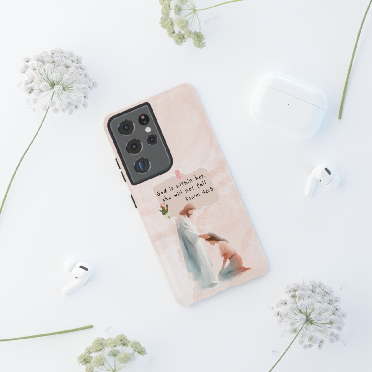 Christian Bible Verse Phone Case God is Within Her Psalm 46 5 Phone Case iPhone 16 15 14 13 12 Pro Max Samsung S24 S23 S22 S21 Plus Ultra