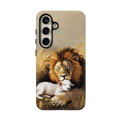 Copy of Lion and the Lamb Christian Phone Case iPhone Samsung Galaxy Google Pixel Faith in Jesus God Phone Cover Christian Inspired Gift Phone Case