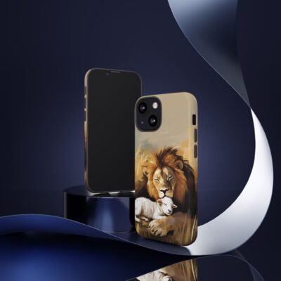 Copy of Lion and the Lamb Christian Phone Case iPhone Samsung Galaxy Google Pixel Faith in Jesus God Phone Cover Christian Inspired Gift Phone Case