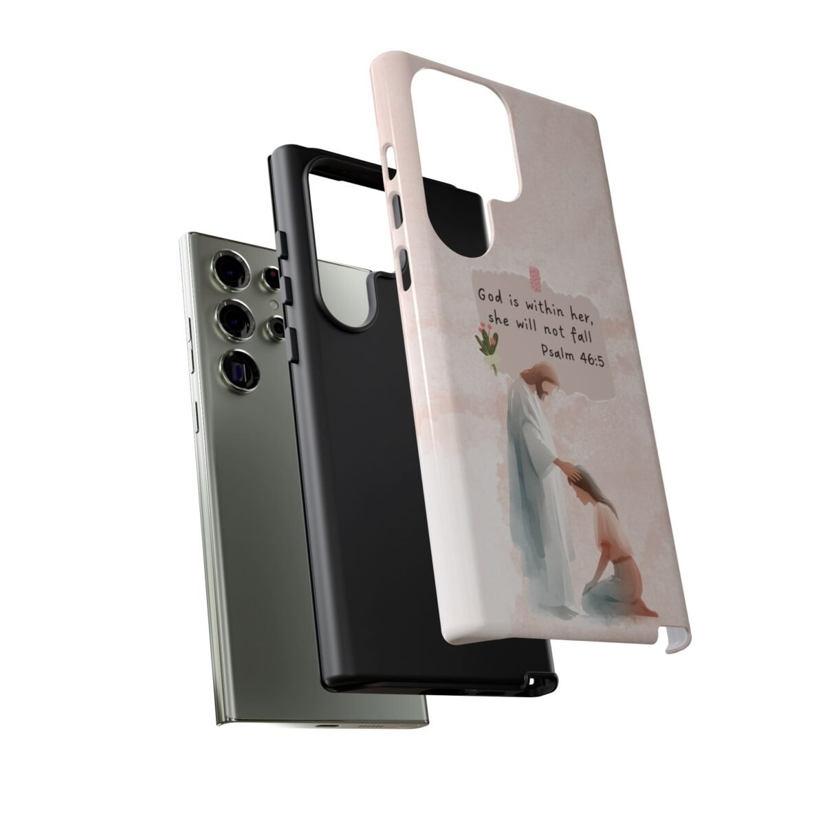 Christian Bible Verse Phone Case God is Within Her Psalm 46 5 Phone Case iPhone 16 15 14 13 12 Pro Max Samsung S24 S23 S22 S21 Plus Ultra