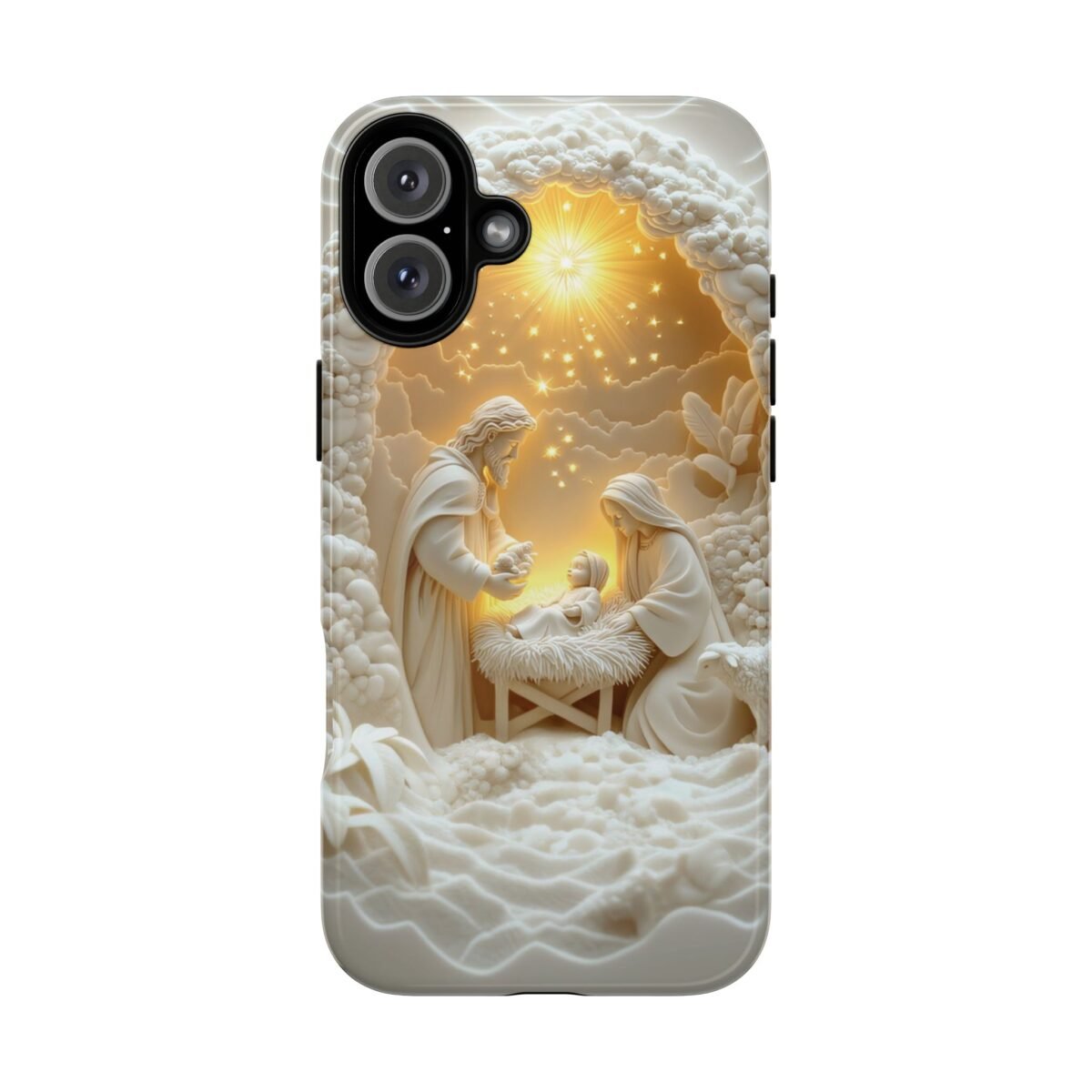 Nativity Phone Case Christian Phone Case 3D Effect Christmas Phone Casing iPhone Samsung Galaxy Google Pixel Faith Jesus Mary Joseph Case
