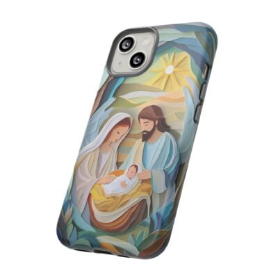 Nativity Phone Case Christian Phone Case Paper Cut 3D Effect Christmas Phone Casing iPhone Samsung Galaxy Google Pixel Faith Phone Cover