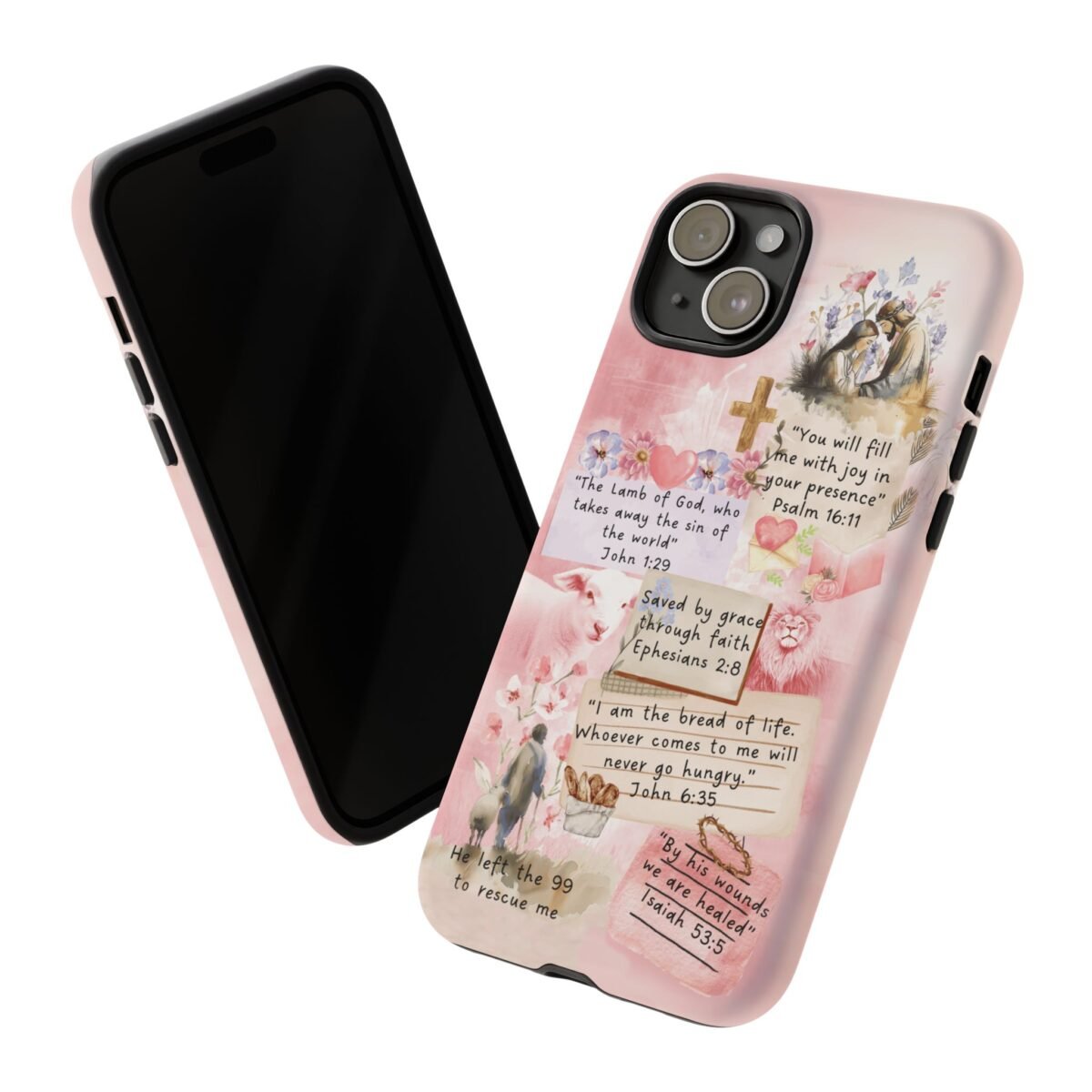 Christian Bible Verse Phone Case Christian Collage Phone Case Faith Phone Casing iPhone Samsung Galaxy Google Pixel iPhone 16 Phone Cover