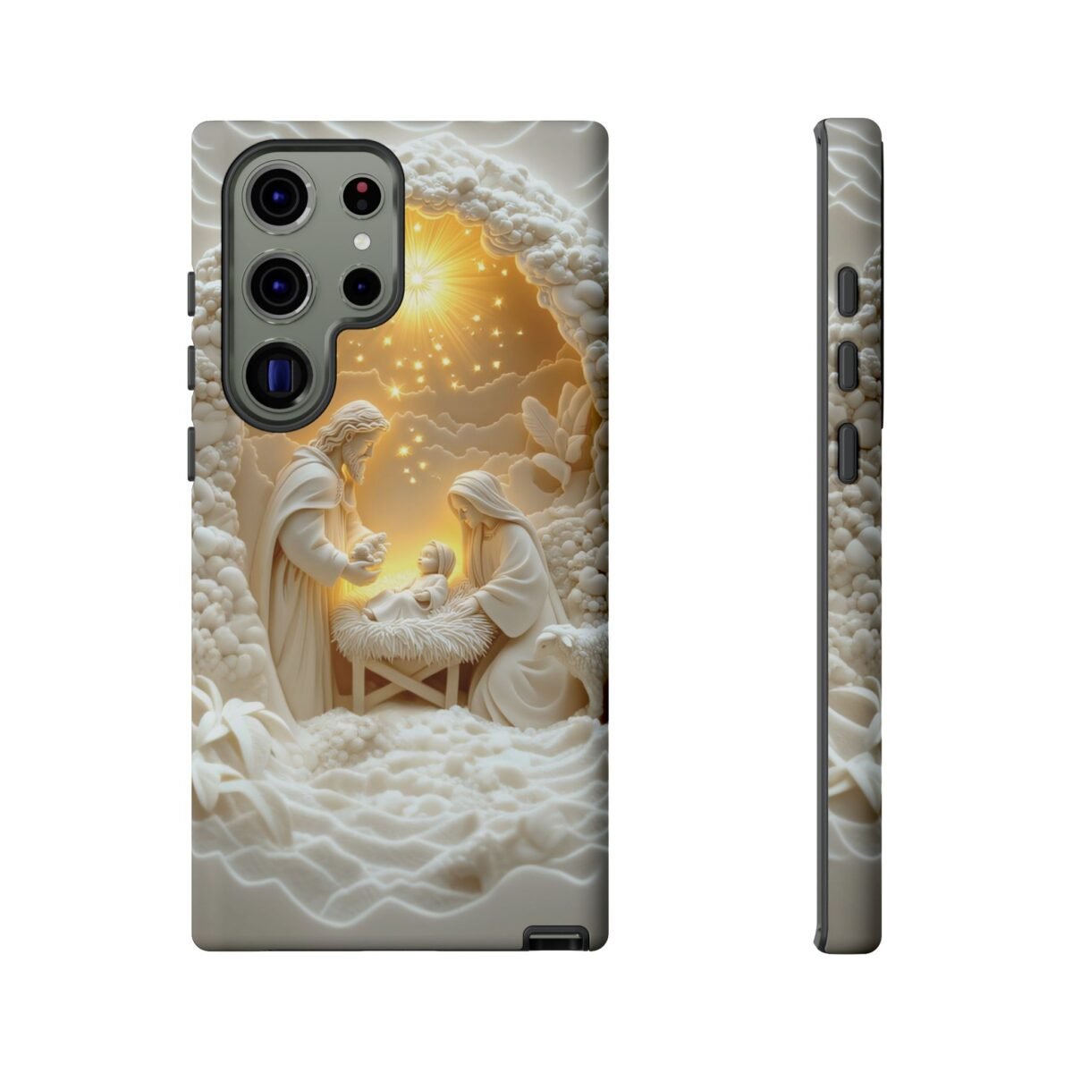 Nativity Phone Case Christian Phone Case 3D Effect Christmas Phone Casing iPhone Samsung Galaxy Google Pixel Faith Jesus Mary Joseph Case
