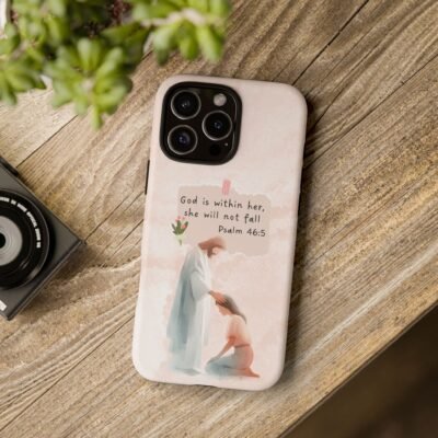 Christian Bible Verse Phone Case God is Within Her Psalm 46 5 Phone Case iPhone 16 15 14 13 12 Pro Max Samsung S24 S23 S22 S21 Plus Ultra