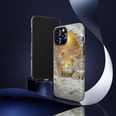 Nativity Phone Case Christian Phone Case 3D Effect Christmas Phone Casing iPhone Samsung Galaxy Google Pixel Faith Jesus Mary Joseph Case