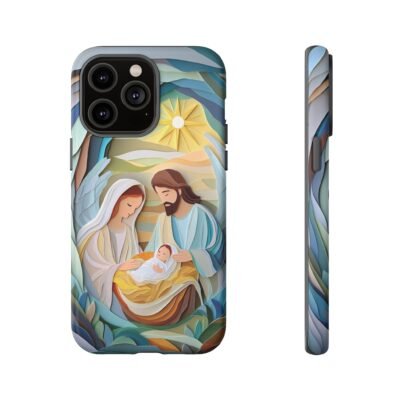 Nativity Phone Case Christian Phone Case Paper Cut 3D Effect Christmas Phone Casing iPhone Samsung Galaxy Google Pixel Faith Phone Cover