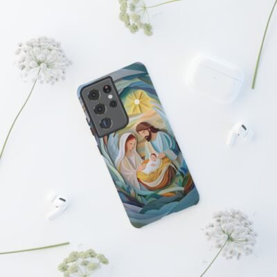 Nativity Phone Case Christian Phone Case Paper Cut 3D Effect Christmas Phone Casing iPhone Samsung Galaxy Google Pixel Faith Phone Cover