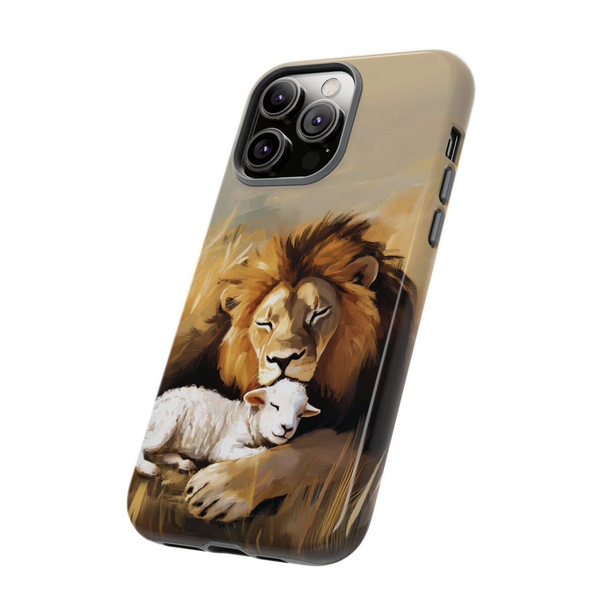 Copy of Lion and the Lamb Christian Phone Case iPhone Samsung Galaxy Google Pixel Faith in Jesus God Phone Cover Christian Inspired Gift Phone Case