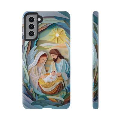 Nativity Phone Case Christian Phone Case Paper Cut 3D Effect Christmas Phone Casing iPhone Samsung Galaxy Google Pixel Faith Phone Cover