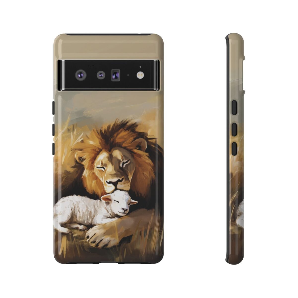 Copy of Lion and the Lamb Christian Phone Case iPhone Samsung Galaxy Google Pixel Faith in Jesus God Phone Cover Christian Inspired Gift Phone Case