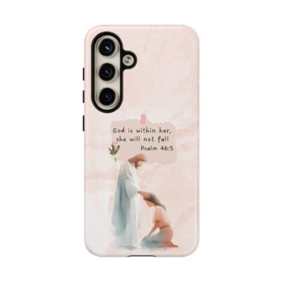 Christian Bible Verse Phone Case God is Within Her Psalm 46 5 Phone Case iPhone 16 15 14 13 12 Pro Max Samsung S24 S23 S22 S21 Plus Ultra