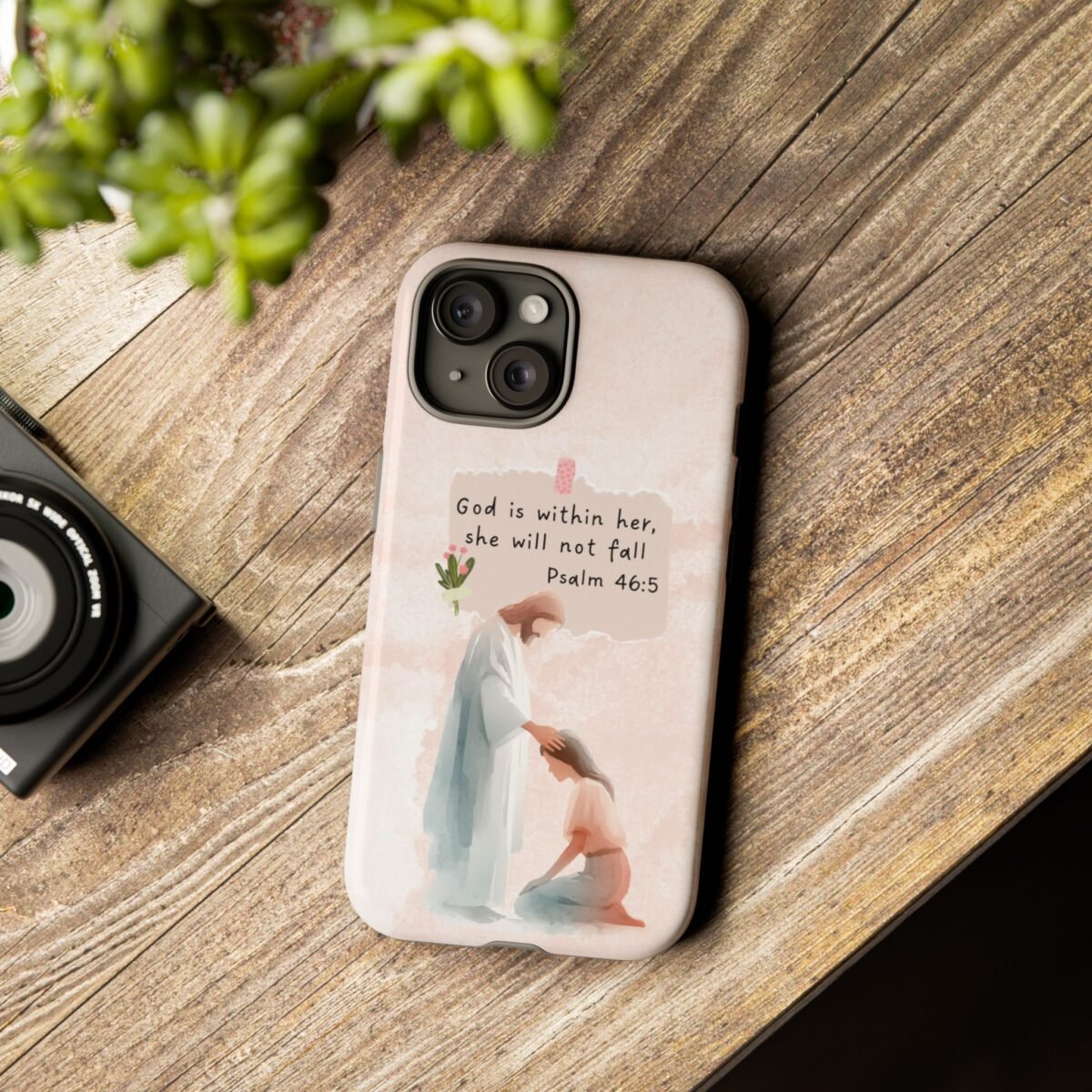 Christian Bible Verse Phone Case God is Within Her Psalm 46 5 Phone Case iPhone 16 15 14 13 12 Pro Max Samsung S24 S23 S22 S21 Plus Ultra