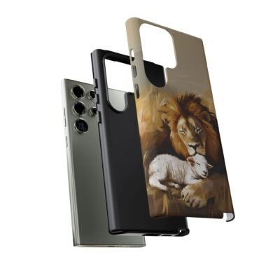 Lion and the Lamb Christian Phone Case iPhone Samsung Galaxy Google Pixel Faith in Jesus God Phone Cover Christian Inspired Gift Phone Case