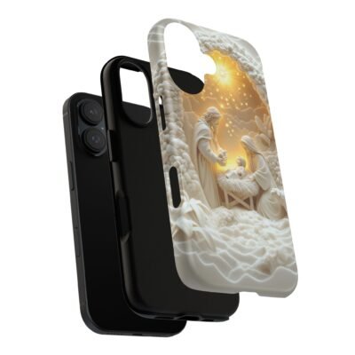 Nativity Phone Case Christian Phone Case 3D Effect Christmas Phone Casing iPhone Samsung Galaxy Google Pixel Faith Jesus Mary Joseph Case