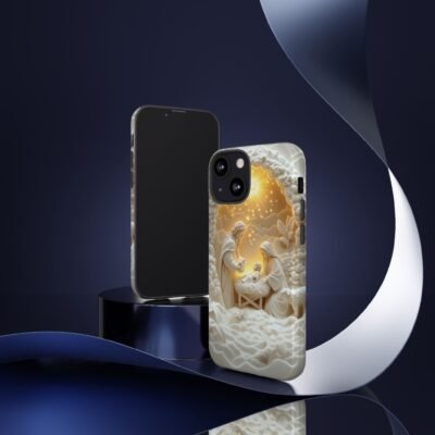 Nativity Phone Case Christian Phone Case 3D Effect Christmas Phone Casing iPhone Samsung Galaxy Google Pixel Faith Jesus Mary Joseph Case