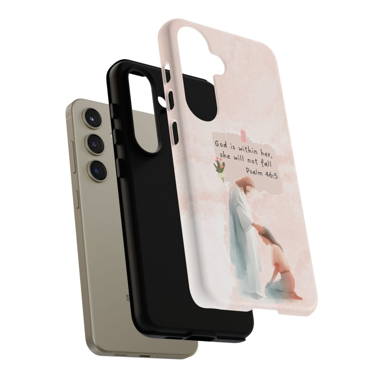 Christian Bible Verse Phone Case God is Within Her Psalm 46 5 Phone Case iPhone 16 15 14 13 12 Pro Max Samsung S24 S23 S22 S21 Plus Ultra