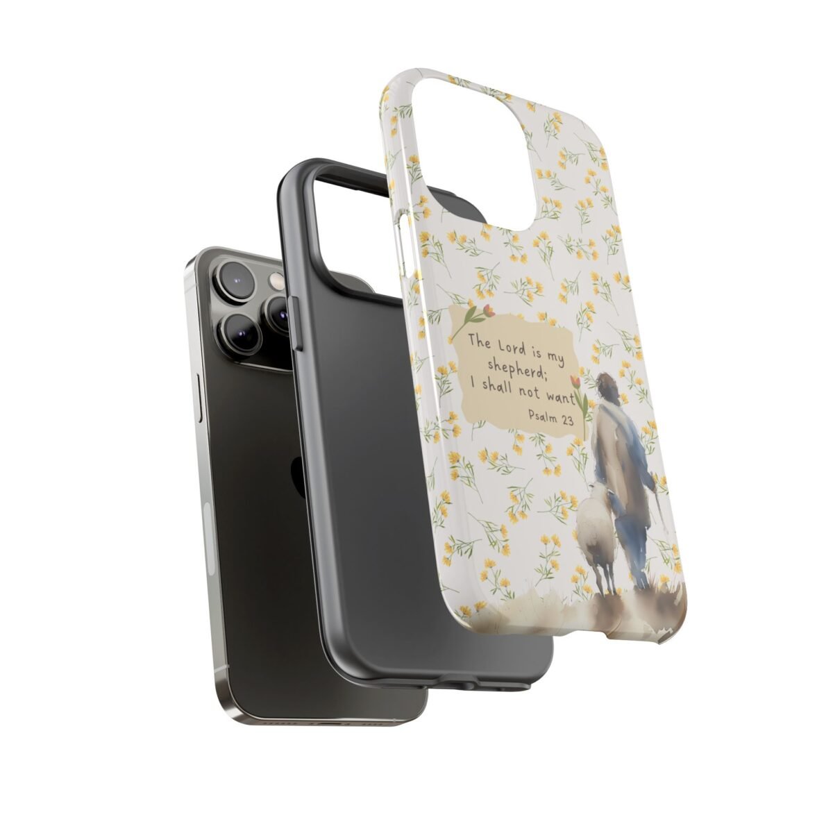 Christian Verse Phone Case The Lord is my Shepherd Psalm 23 Phone Case iPhone 16 15 14 13 12 Pro Max Samsung S24 S23 S22 S21 Plus Ultra