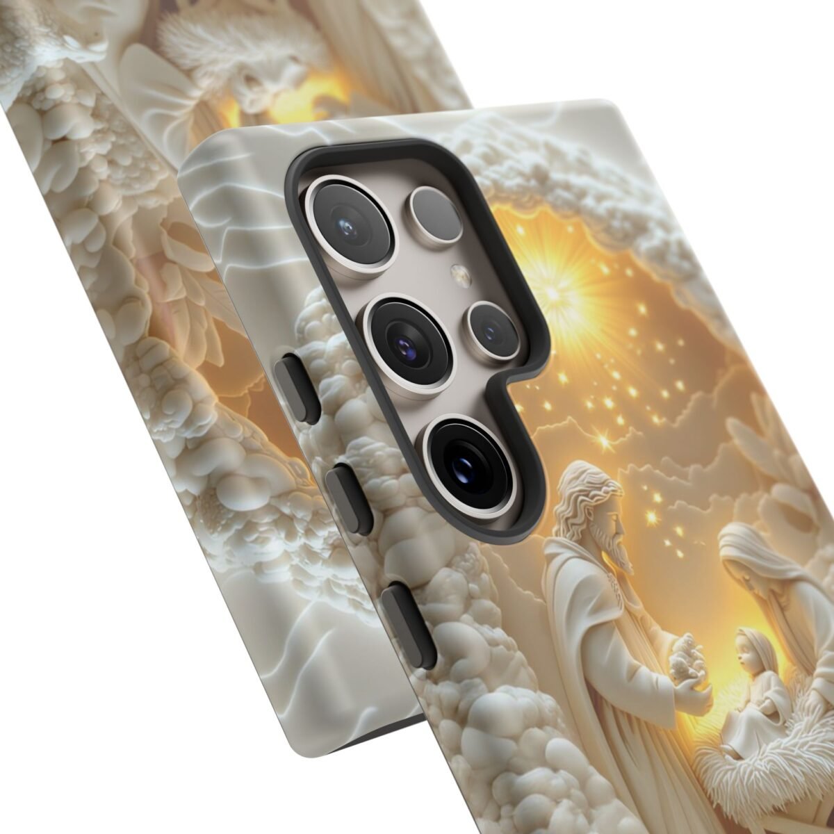 Nativity Phone Case Christian Phone Case 3D Effect Christmas Phone Casing iPhone Samsung Galaxy Google Pixel Faith Jesus Mary Joseph Case