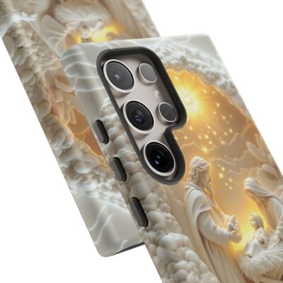 Nativity Phone Case Christian Phone Case 3D Effect Christmas Phone Casing iPhone Samsung Galaxy Google Pixel Faith Jesus Mary Joseph Case