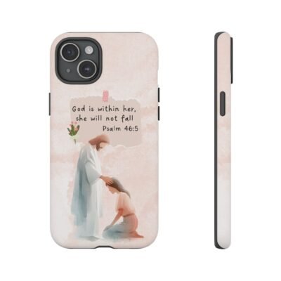 Christian Bible Verse Phone Case God is Within Her Psalm 46 5 Phone Case iPhone 16 15 14 13 12 Pro Max Samsung S24 S23 S22 S21 Plus Ultra