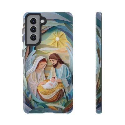 Nativity Phone Case Christian Phone Case Paper Cut 3D Effect Christmas Phone Casing iPhone Samsung Galaxy Google Pixel Faith Phone Cover