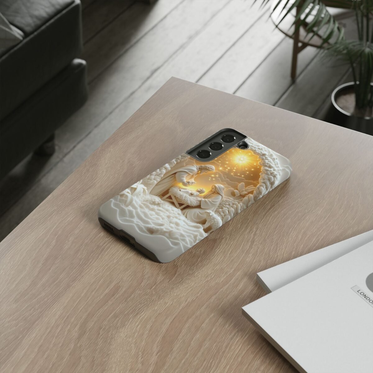 Nativity Phone Case Christian Phone Case 3D Effect Christmas Phone Casing iPhone Samsung Galaxy Google Pixel Faith Jesus Mary Joseph Case