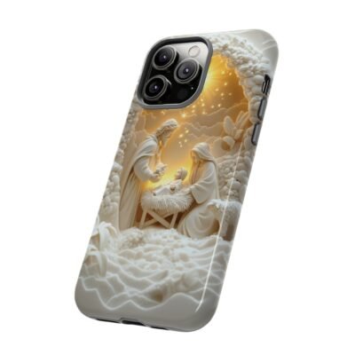 Nativity Phone Case Christian Phone Case 3D Effect Christmas Phone Casing iPhone Samsung Galaxy Google Pixel Faith Jesus Mary Joseph Case