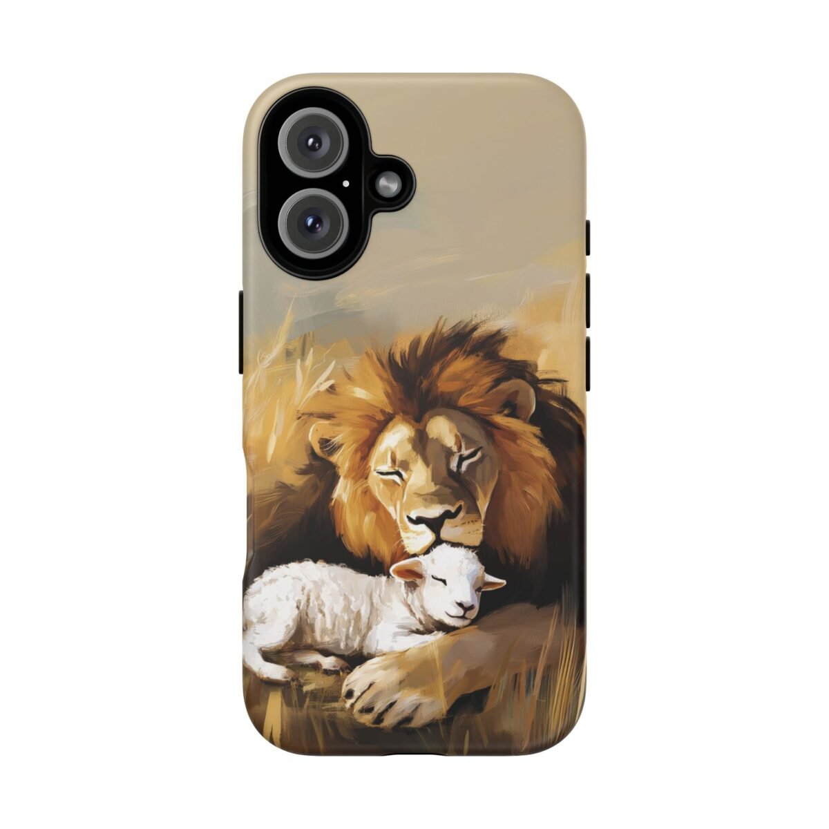 Lion and the Lamb Christian Phone Case iPhone Samsung Galaxy Google Pixel Faith in Jesus God Phone Cover Christian Inspired Gift Phone Case