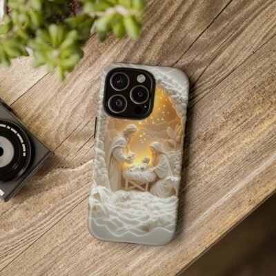 Nativity Phone Case Christian Phone Case 3D Effect Christmas Phone Casing iPhone Samsung Galaxy Google Pixel Faith Jesus Mary Joseph Case