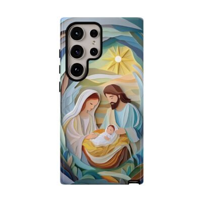 Nativity Phone Case Christian Phone Case Paper Cut 3D Effect Christmas Phone Casing iPhone Samsung Galaxy Google Pixel Faith Phone Cover