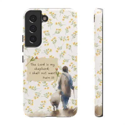Christian Verse Phone Case The Lord is my Shepherd Psalm 23 Phone Case iPhone 16 15 14 13 12 Pro Max Samsung S24 S23 S22 S21 Plus Ultra