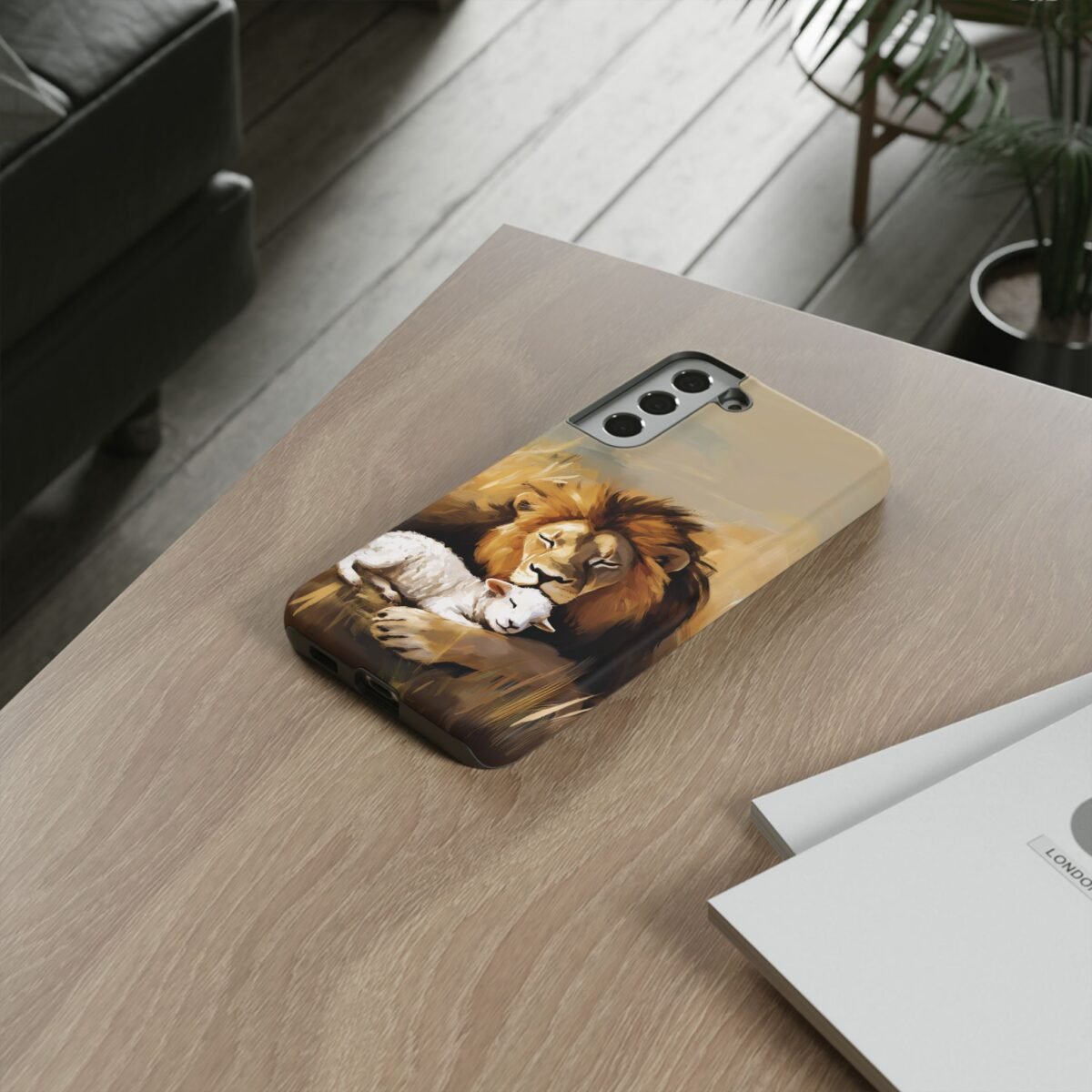 Copy of Lion and the Lamb Christian Phone Case iPhone Samsung Galaxy Google Pixel Faith in Jesus God Phone Cover Christian Inspired Gift Phone Case