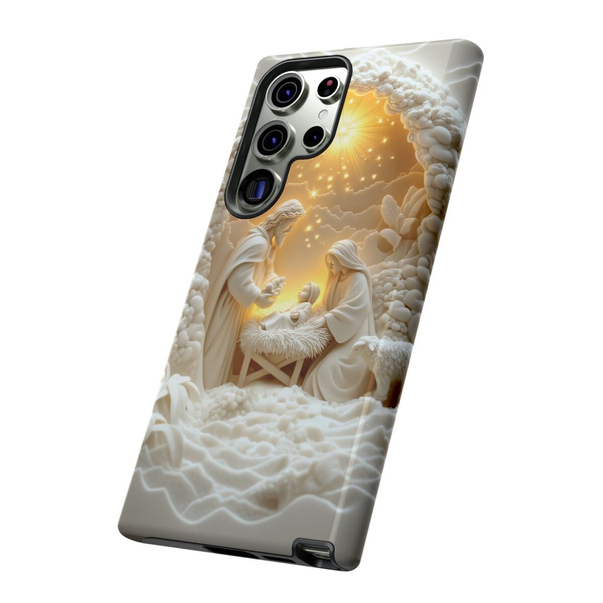 Nativity Phone Case Christian Phone Case 3D Effect Christmas Phone Casing iPhone Samsung Galaxy Google Pixel Faith Jesus Mary Joseph Case