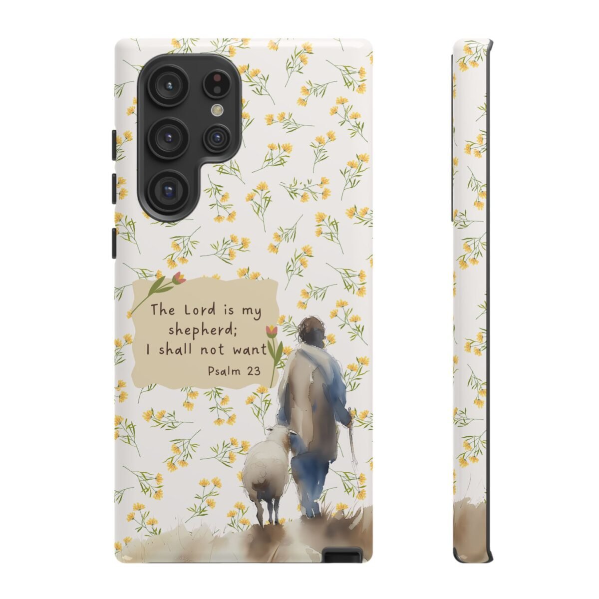 Christian Verse Phone Case The Lord is my Shepherd Psalm 23 Phone Case iPhone 16 15 14 13 12 Pro Max Samsung S24 S23 S22 S21 Plus Ultra